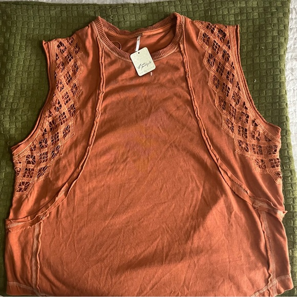Free People Women’s Table for Two Tee Tunic Top Color Bronzer Size XS - Picture 4 of 15